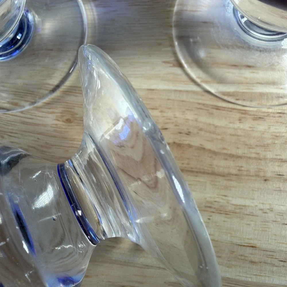 Dansk Genna Azure Blue Iced Tea Glasses Set Of 6 Modern Stemware